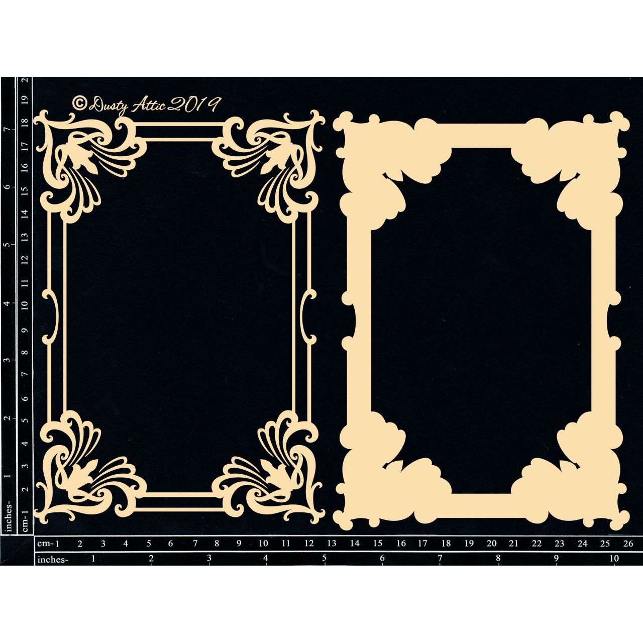 Vintage Frame Layered Crafted With Love and Roses