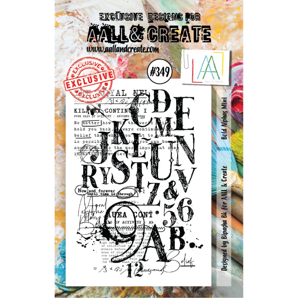 Bold Alphas Mini A7 Stamp #349