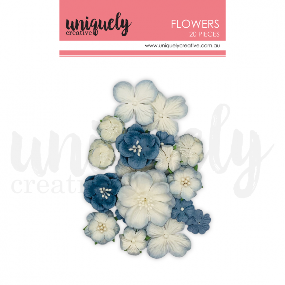Flowers Dusty Blue