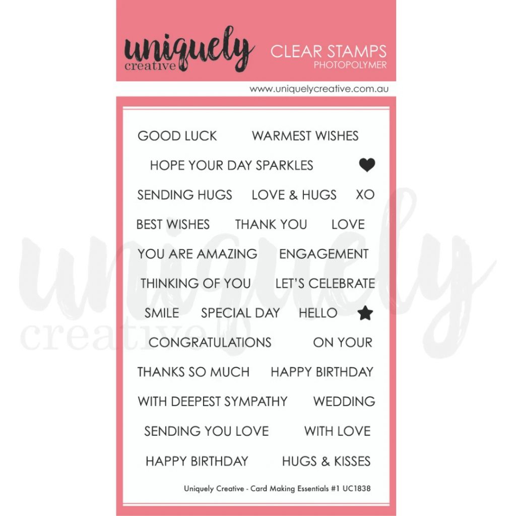 Card Making Essentials 1 Stamp Crafted With Love and Roses