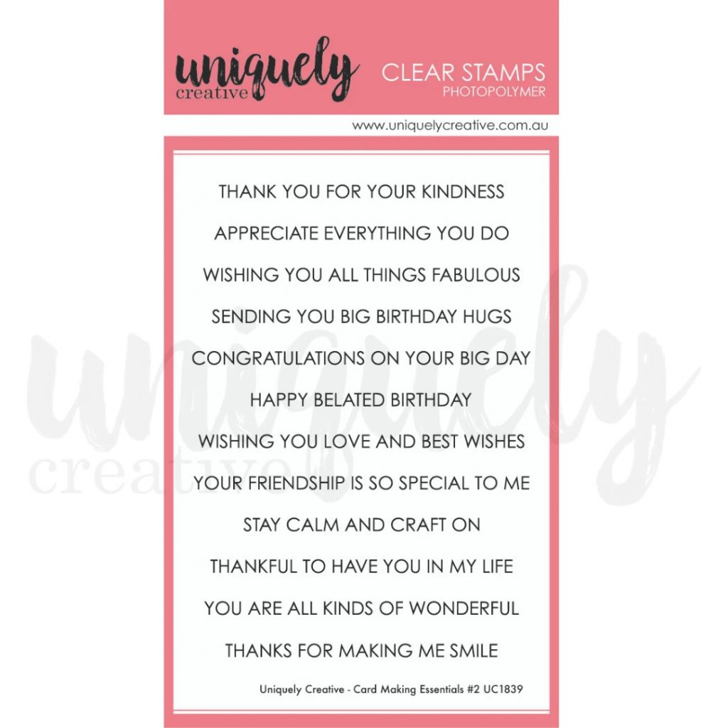 Card Making Essentials 2 Stamp Crafted With Love and Roses