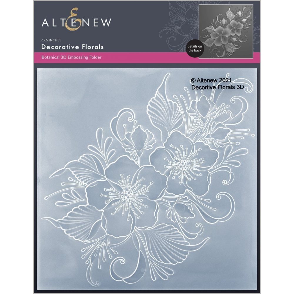 Decorative Florals 3D Embossing Folder
