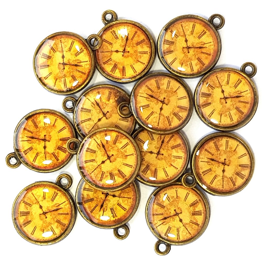 Metal Clocks (Small) Pk 2 Crafted With Love and Roses