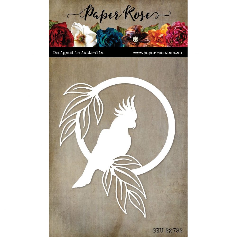 Paper Rose Cockatoo Circle Frame Metal Cutting Die