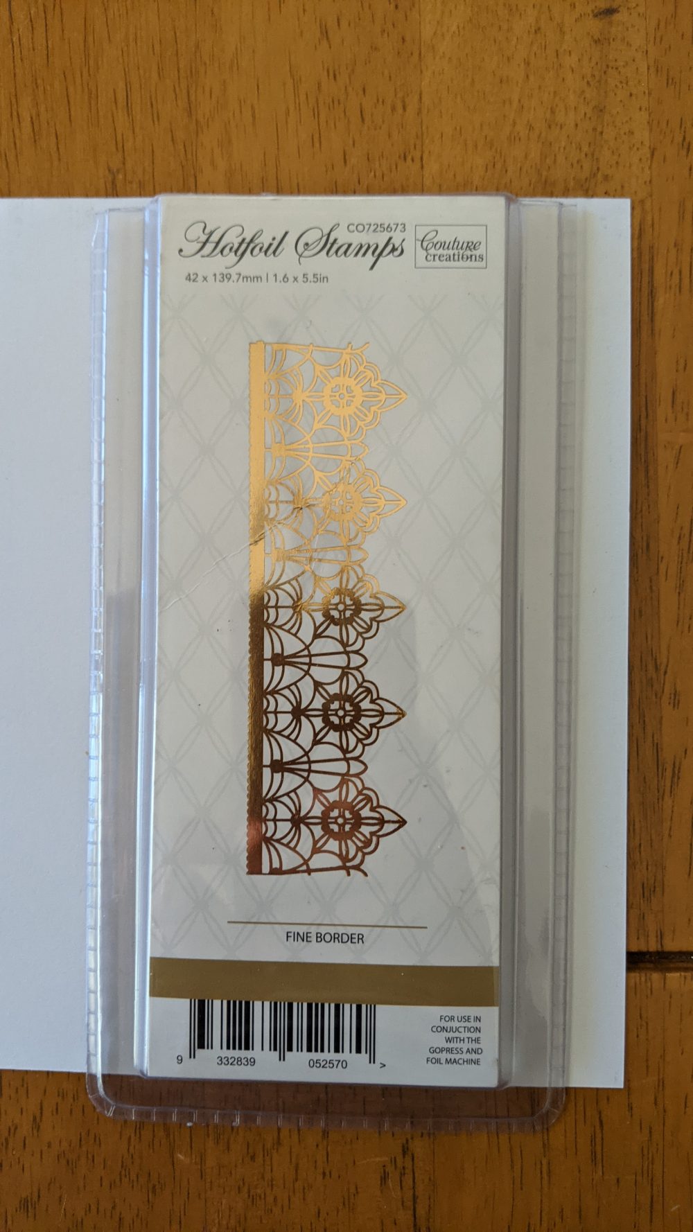 PRELOVED Couture Creations Fine Border - Hot Foil Stamp
