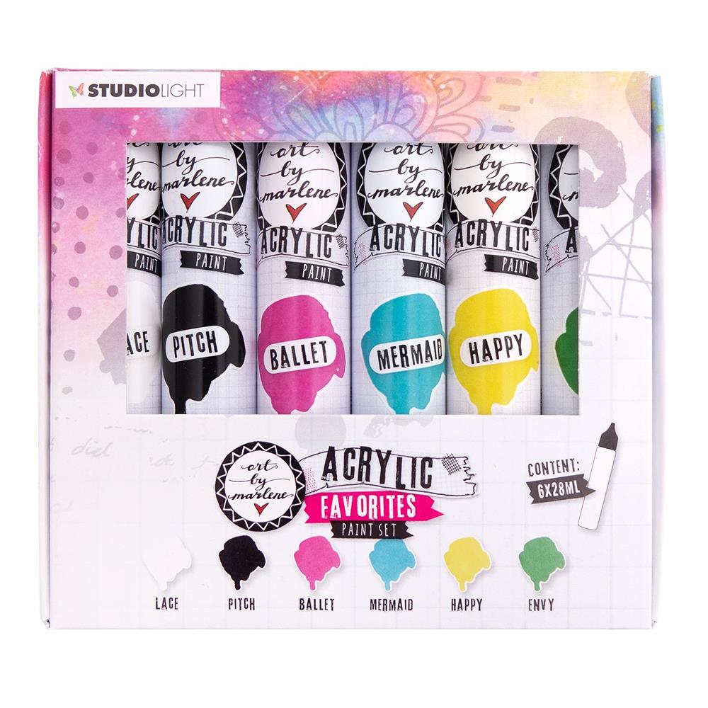 Art By Marlene Acrylic Paint Set 28ml 6/Pkg - Favourites - Crafted With ...