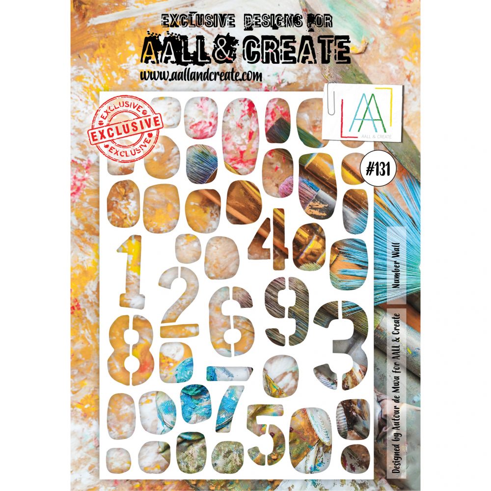 Number Wall Stencil A4 #131