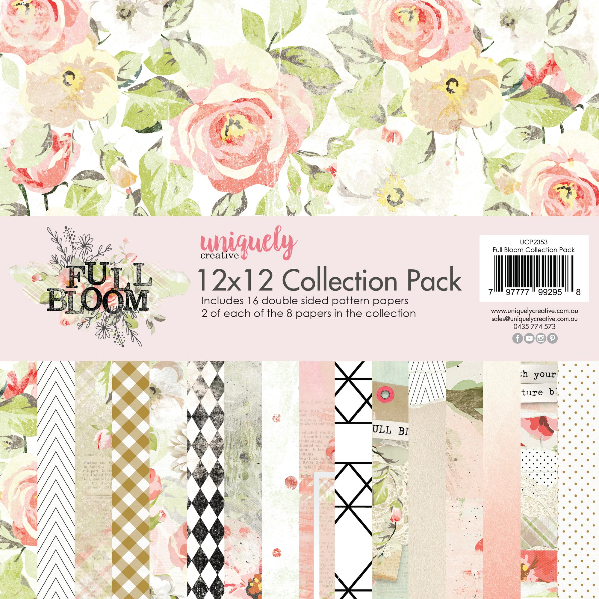 Uniquely Creative PATCHWORK ROSES 12 X 12 COLLECTION PACK main image 0
