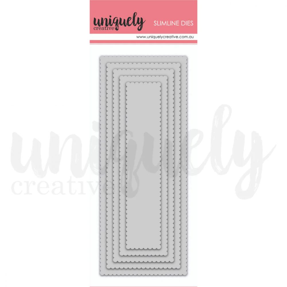 Slim Scalloped Nesting Rectangle Cutting Dies