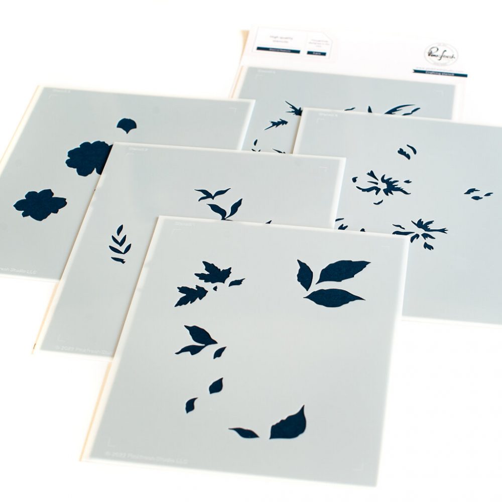 Pinkfresh Studio Stencils 4.25" x 5.25" 5/Pkg - Beyond Measure