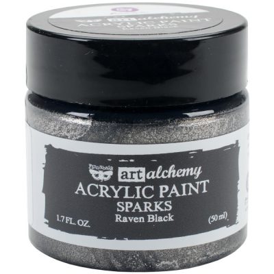 Prima Marketing Finnabair Sparks Acrylic Paint - Raven Black