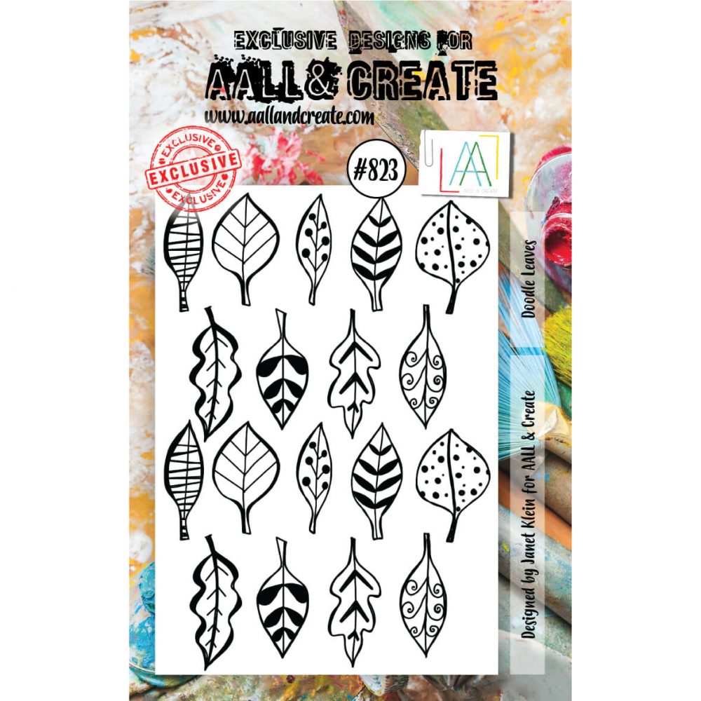 Doodle Leaves A7 Stamp #823