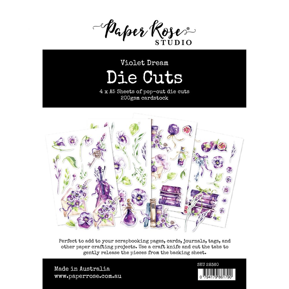 Paper Rose Violet Dream Die Cuts