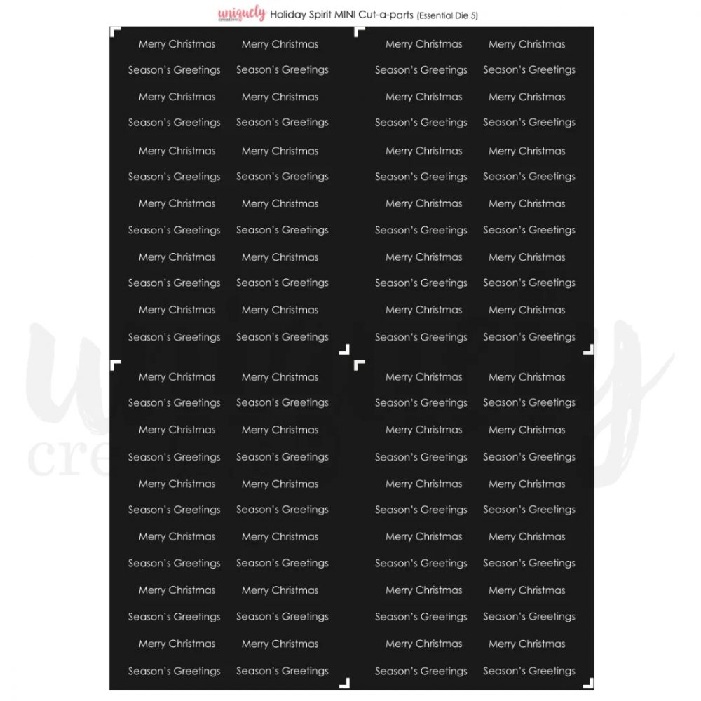 Holiday Spirit Cut-a-Part Sheet Mini