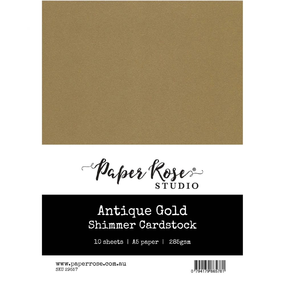Antique Gold Shimmer Cardstock A5 10pc