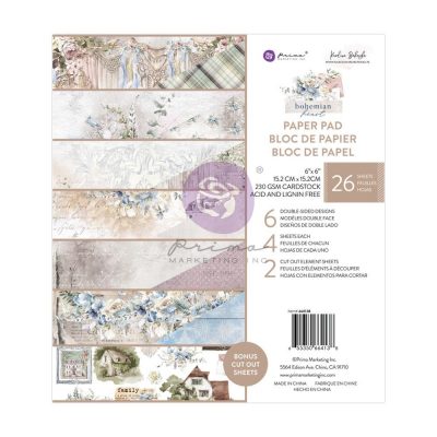 Prima Marketing Double-Sided Paper Pad 6"X6" 26/Pkg Bohemian Heart
