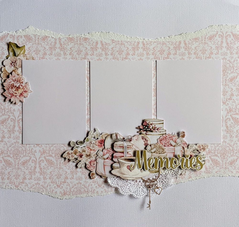 Scrapbook Kit - 2 Layouts Memories / Love You plus Bonus Cards - Image 2