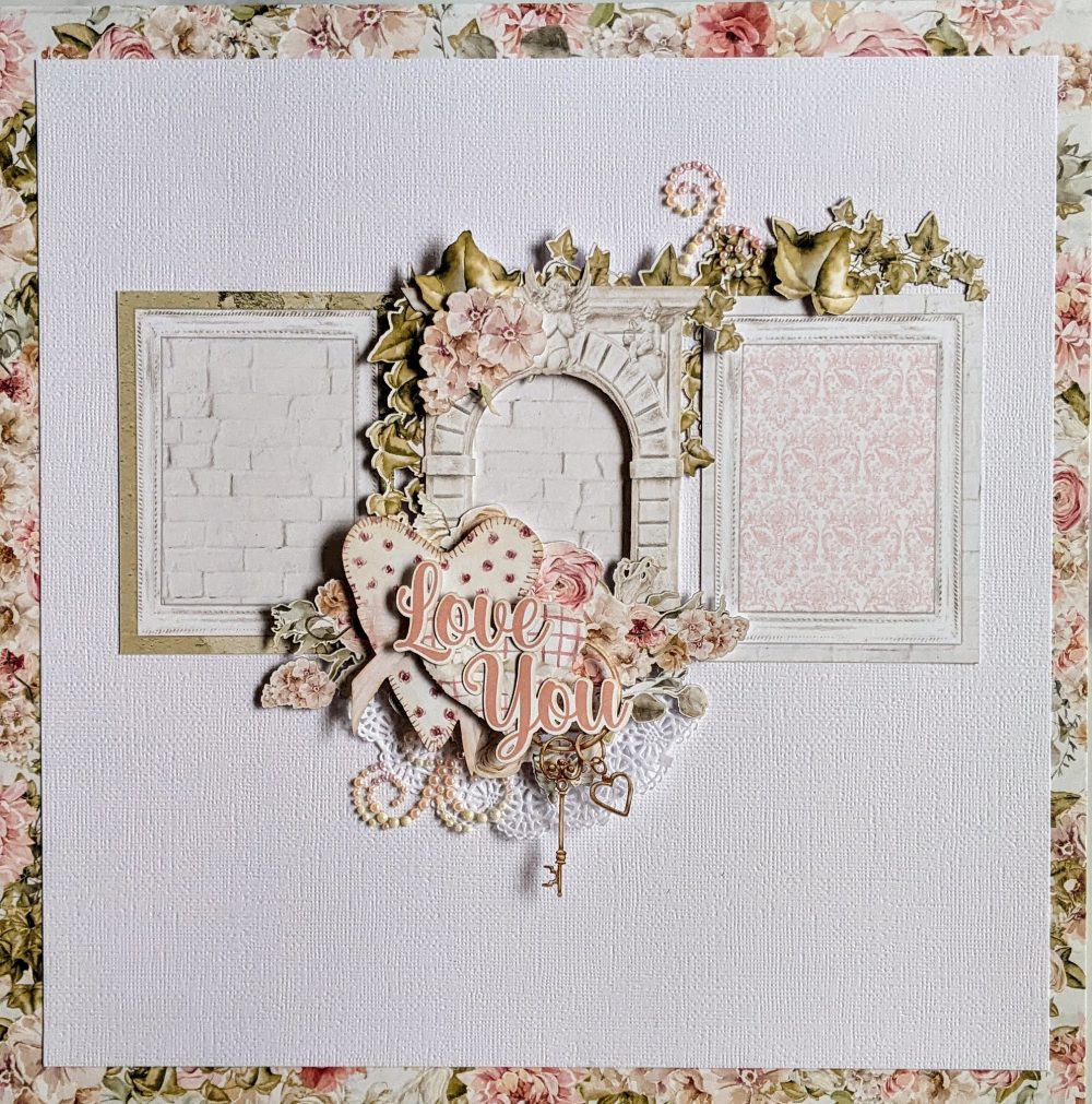 Scrapbook Kit - 2 Layouts Memories / Love You plus Bonus Cards - Image 3