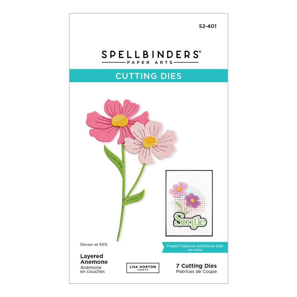 Spellbinders Etched Dies By Lisa Horton Layered Anemone, Spotlight Frames