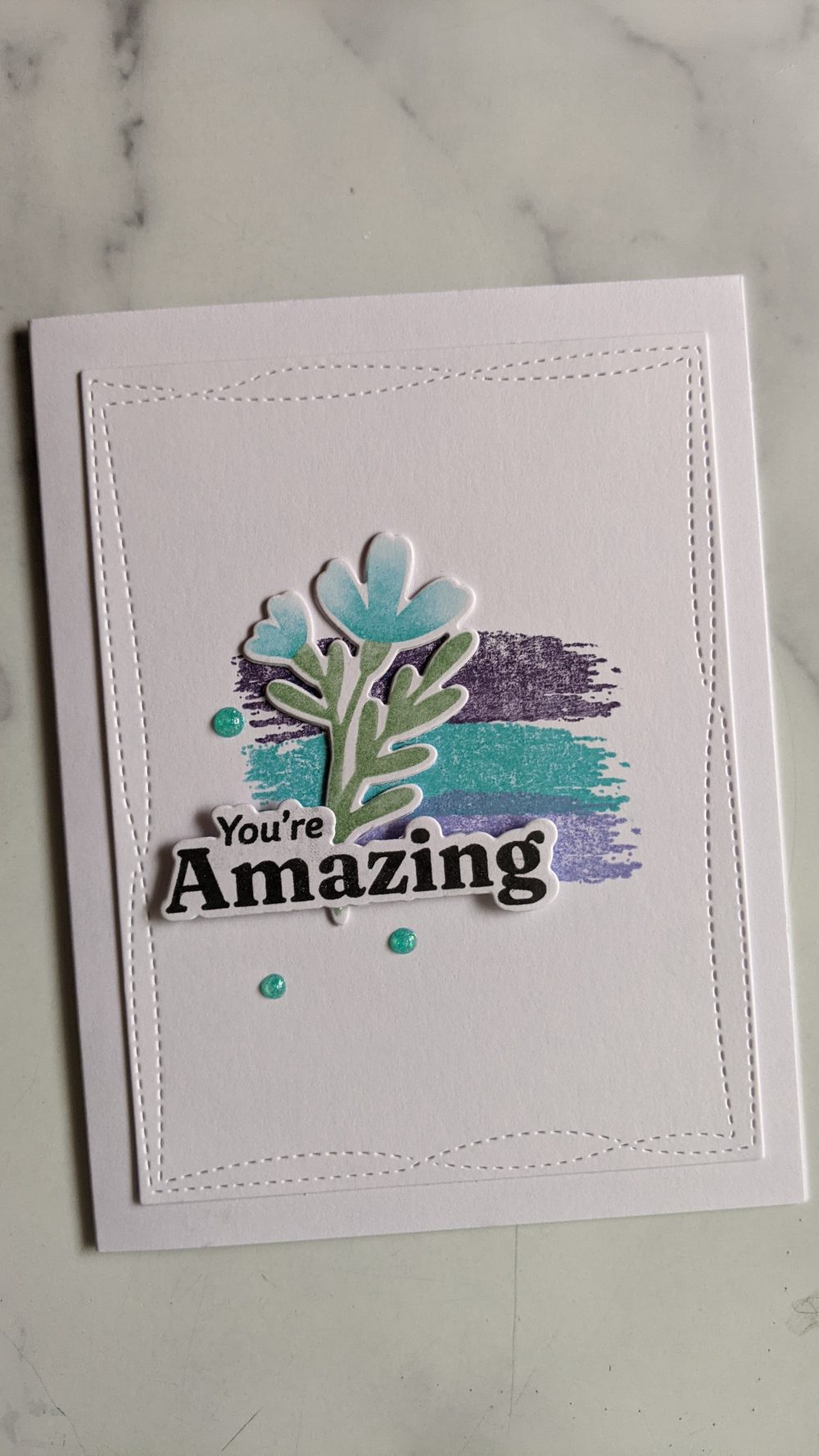 Handmade Card - You're Amazing Colour Splash