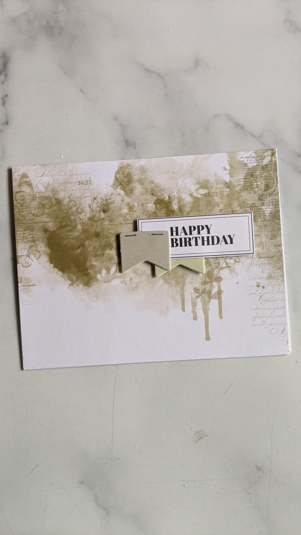Handmade Card -Happy Birthday Male Green
