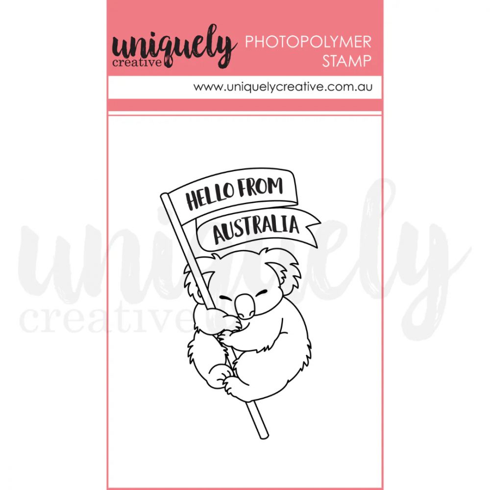 Hello From Australia Mark Making Mini Stamp - Acrylic Stamp