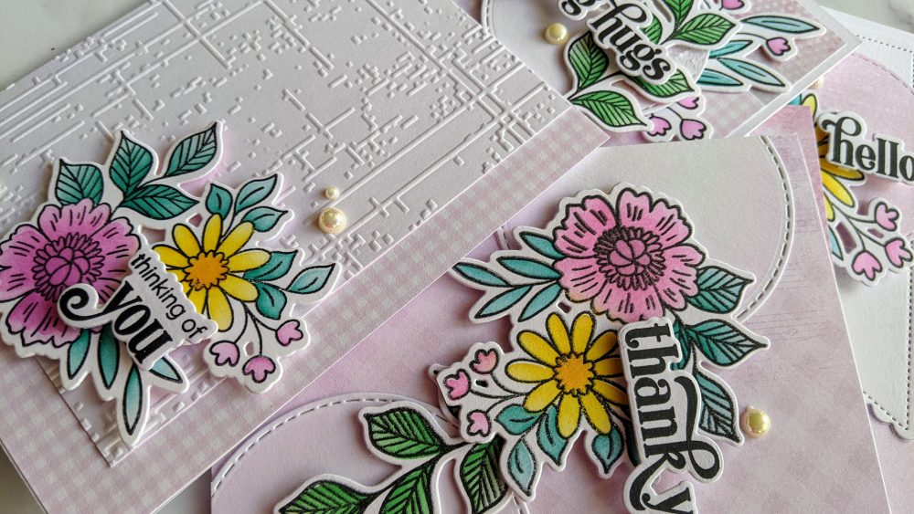 Card Kit - Happy Florals 5 Cards