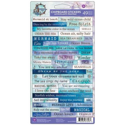 Prima Marketing Chipboard Stickers 49/Pkg A Mermaid's Tale