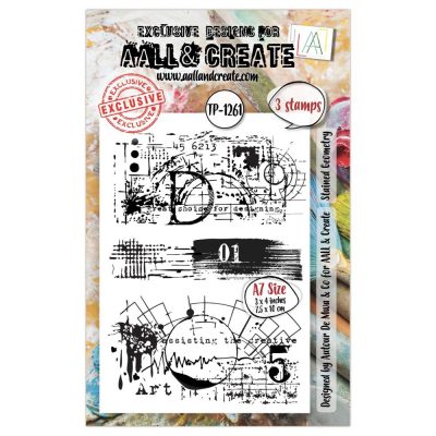 AALL And Create A7 Photopolymer Clear Stamp Set Stained Geometry