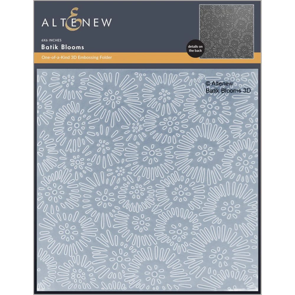 Batik Blooms 3D Embossing Folder