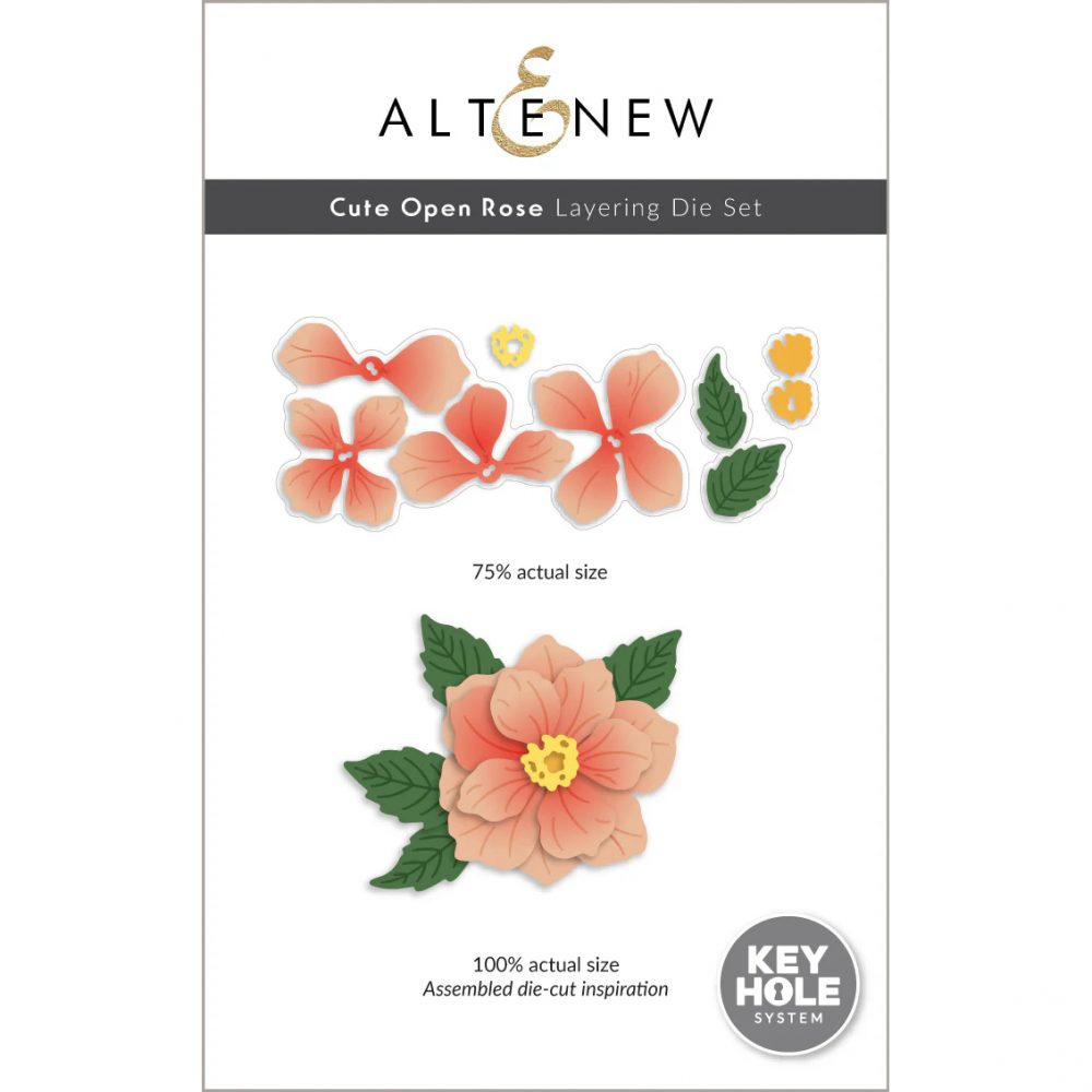 Cute Open Rose Layering Die Set