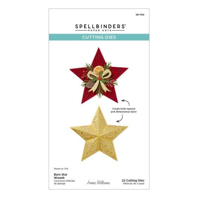 Spellbinders Etched Dies By Annie Williams Barn Star Wreath