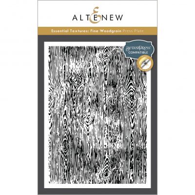 Essential Textures: Fine Woodgrain Press Plates/Foil Plates