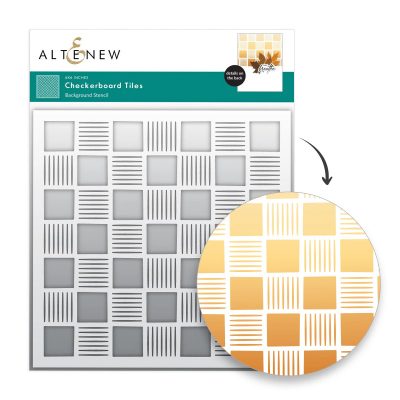 Checkerboard Tiles Background Stencil