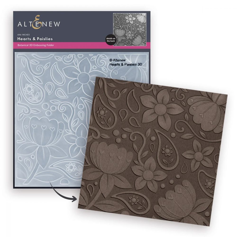 Hearts & Paislies - Embossing Folder