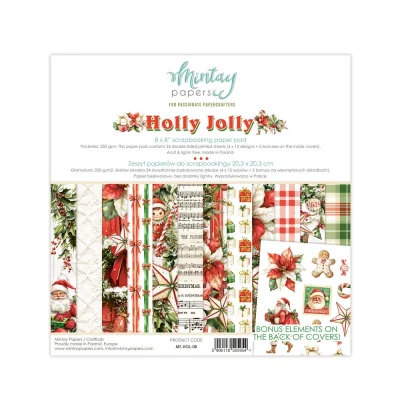 Mintay Holly Jolly 8 x 8 Scrapbooking Paper Pad