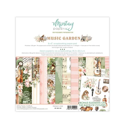 Mintay Music Garden 8 x 8 Scrapbooking Paper Pad
