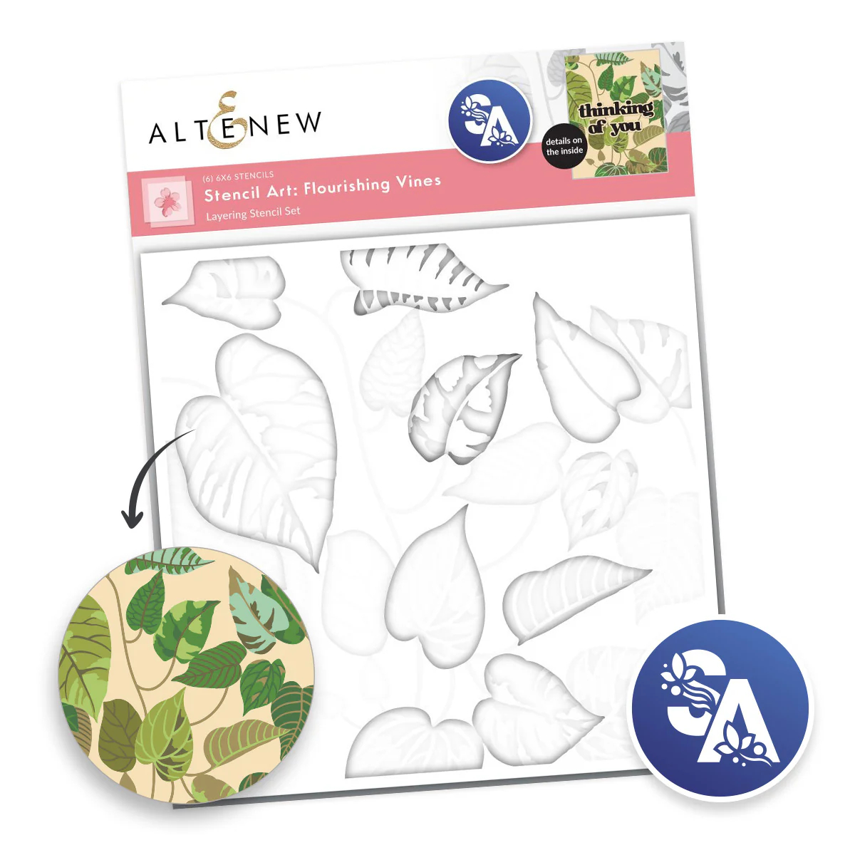 Stencil Art: Flourishing Vines Layering Stencil Set (6 in 1)