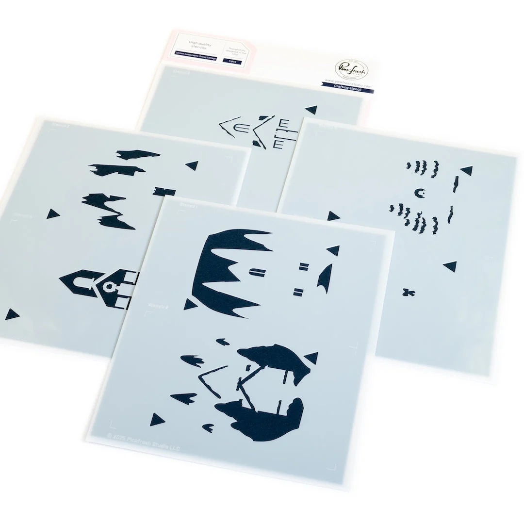Lantern Landscapes: Snowy Cottage stencil
