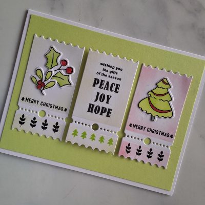 Handmade Card Christmas Festive Tickets