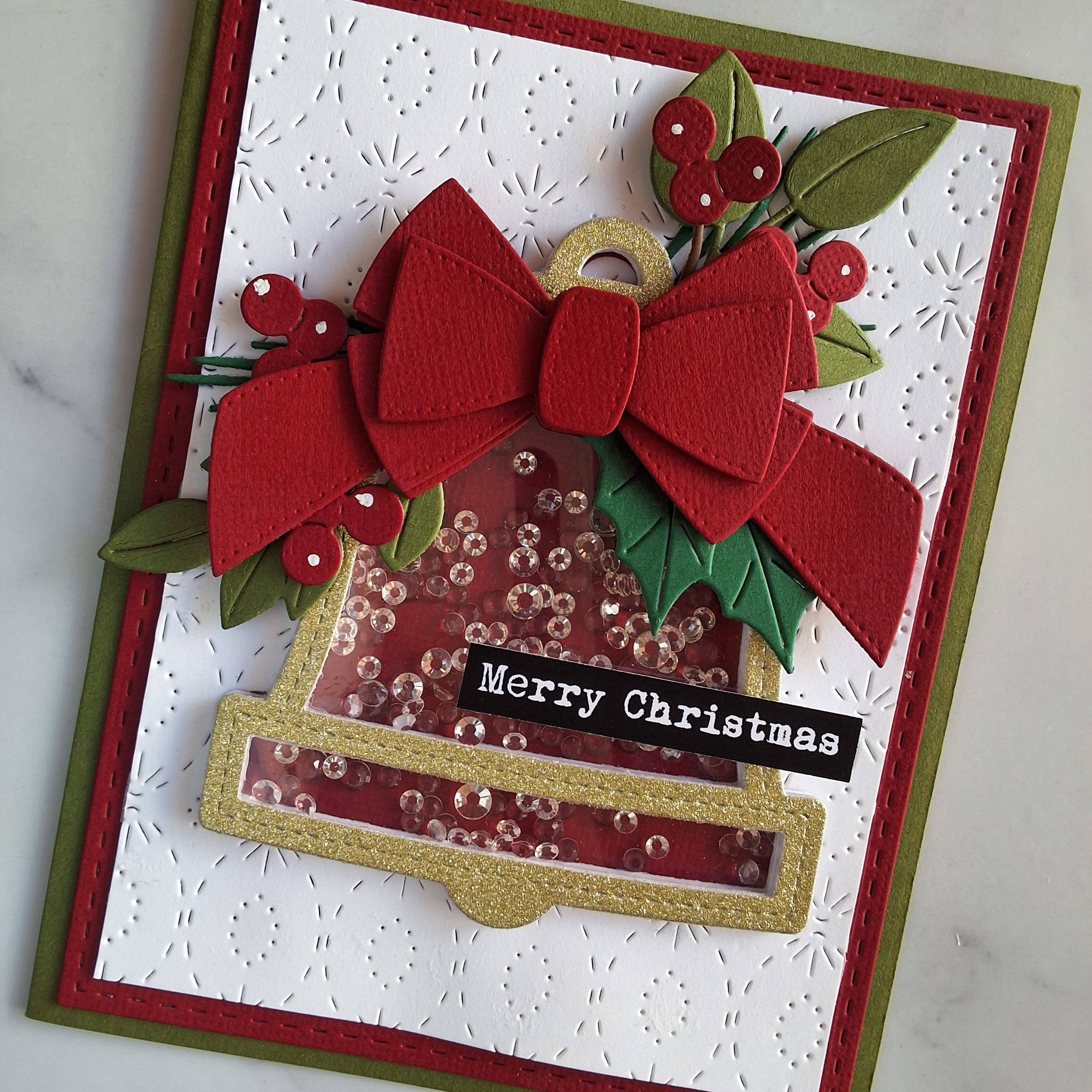 Handmade Card Christmas Bell