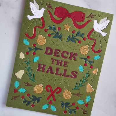 Handmade Card Christmas Deck the Halls