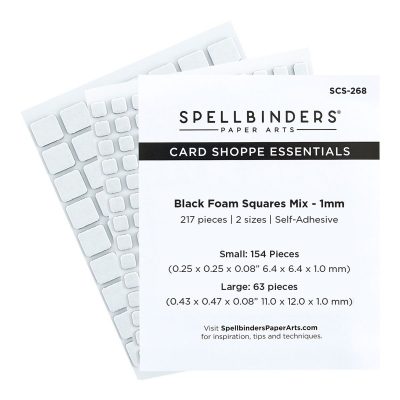 Spellbinders Card Shoppe Essentials Foam Squares Mix - Black