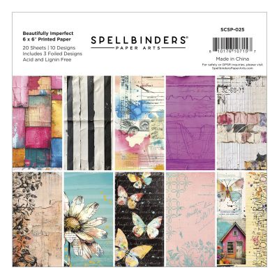 Spellbinders 6X6" Printed Paper - Beautifully Imperfect