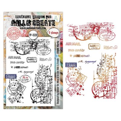 AALL And Create A6 Photopolymer Clear Stamp Set - Flight Marks