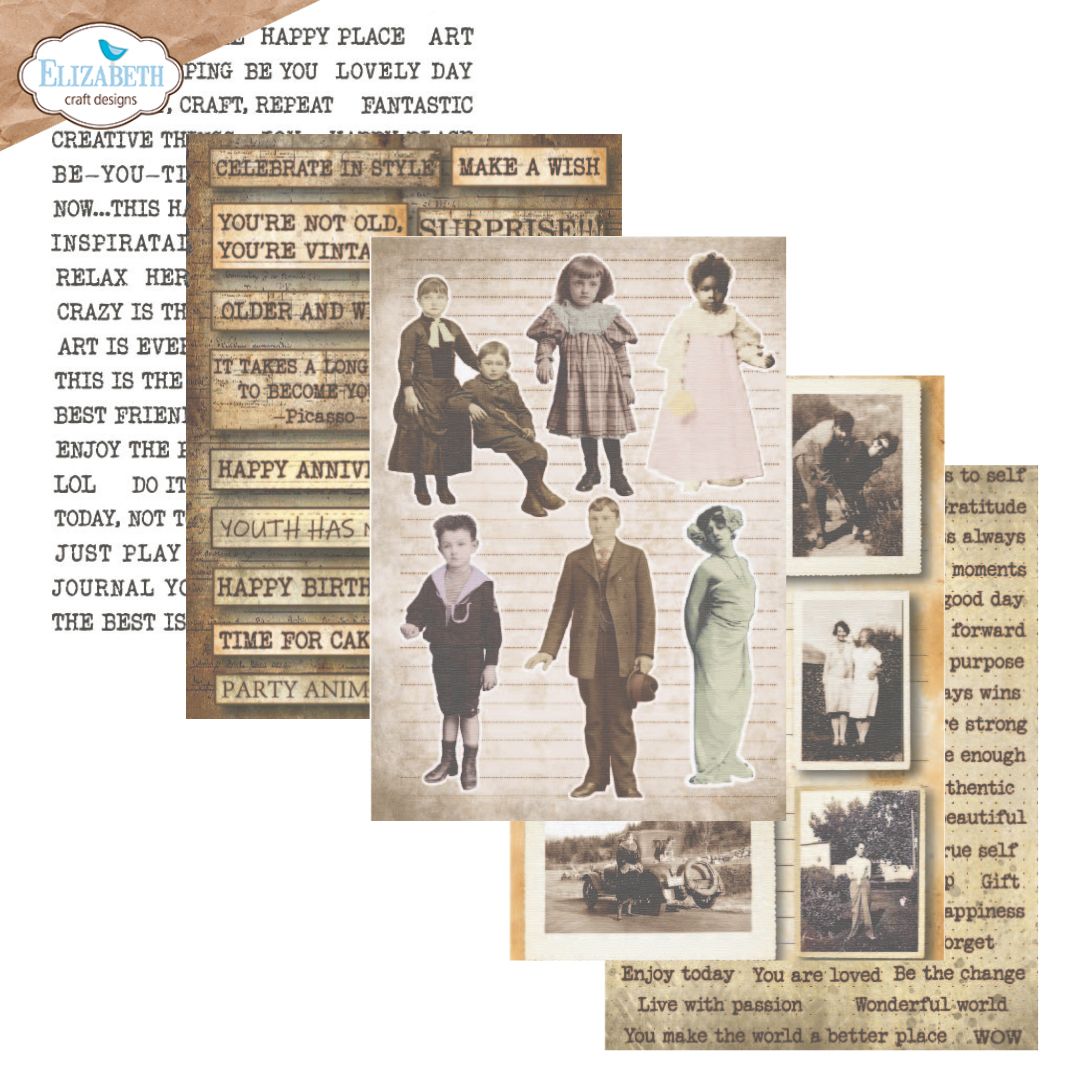 Elizabeth Craft Cardstock Pack 5.8"X8.3" Journal Ephemera 1 - Image 3