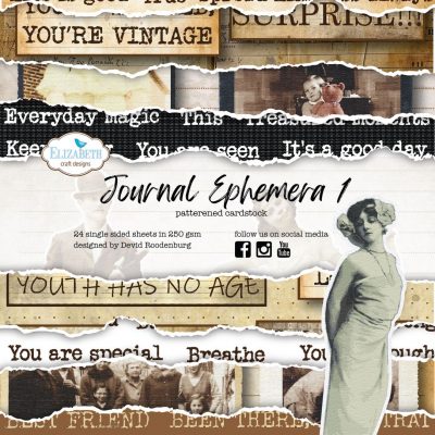 Elizabeth Craft Cardstock Pack 5.8"X8.3" Journal Ephemera 1