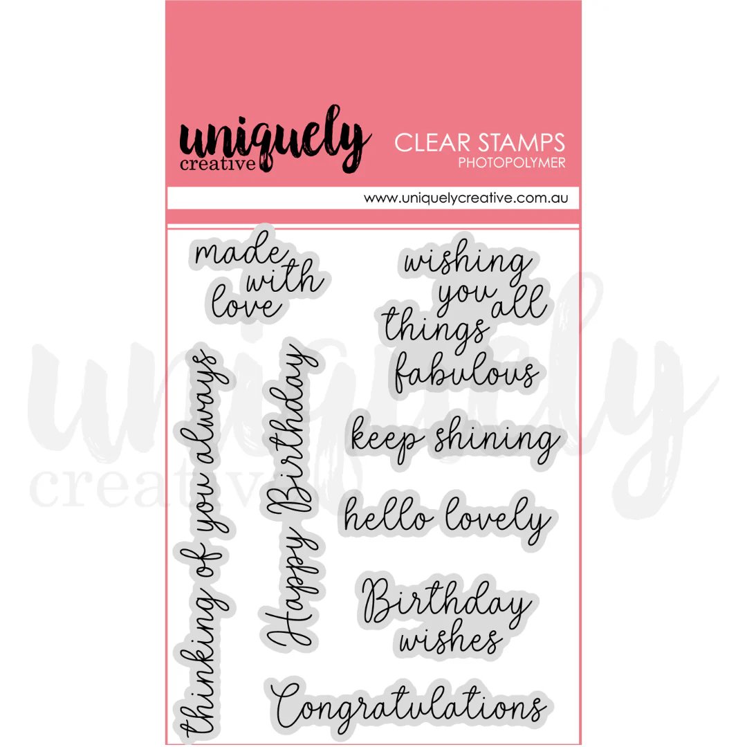 Celebration Sentiments Photopolymer Stamp