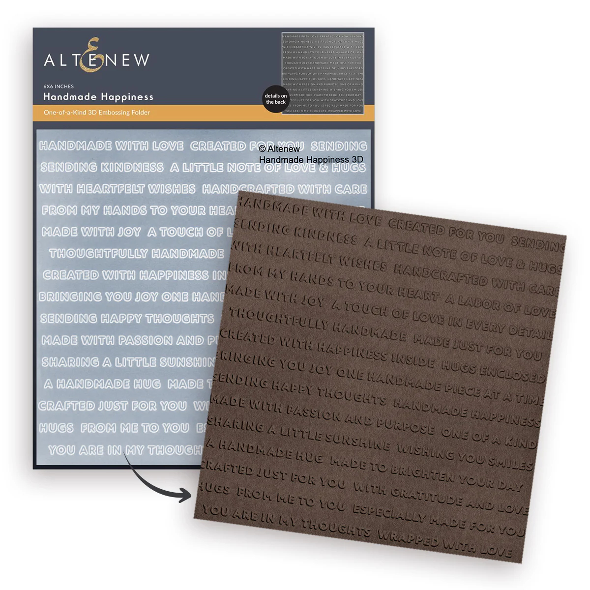 Handmade Happiness 3D Embossing Folder