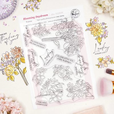 Pinkfresh Studio Blooming Daydream Stamp, Die Stencils and Washi Tape Bundle